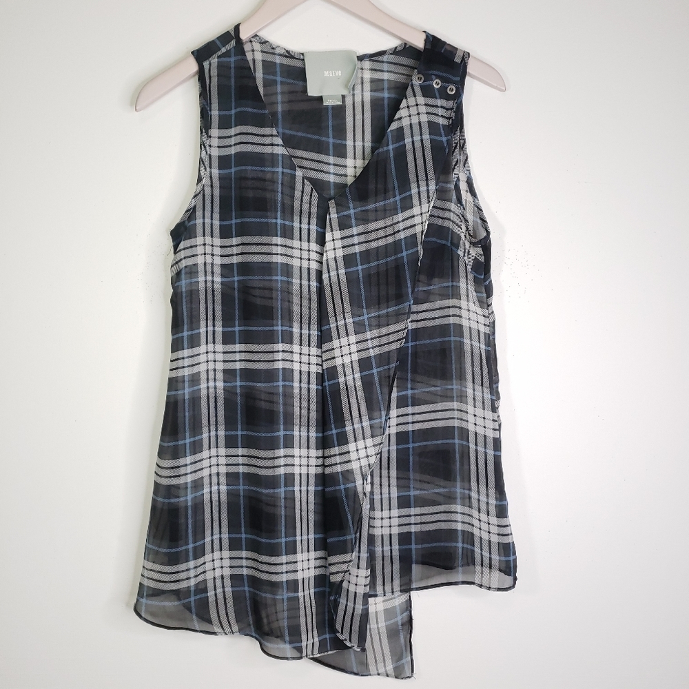 Anthropologie MAEVE Plaid Sleeveless Top B…